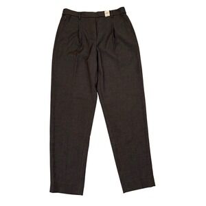 Abercrombie Fitch Women's Gray Pleated Mid Rise Straight‎ Leg Pants Med Long
